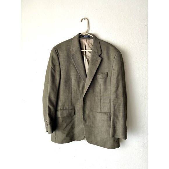 Ralph Lauren Other - CHAPS by RALPH LAUREN Mens Brown CHECK Wool Sport Coat Blazer Jacket SIZE 44R